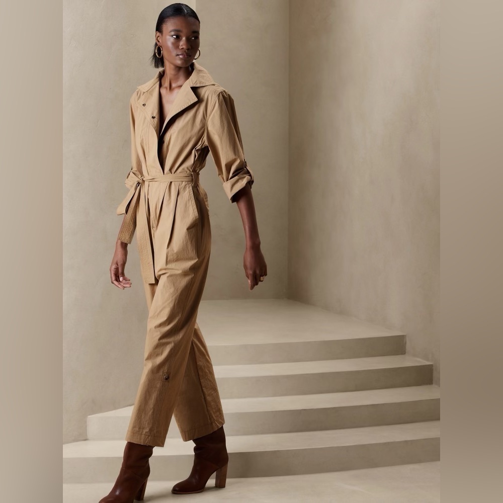 NWT! Banana Republic Finley Poplin Jumpsuit - Size XS 🧺
